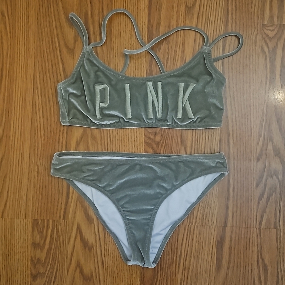 Victoria's Secret PINK Velvet Mini Two-Piece Bikini/ S